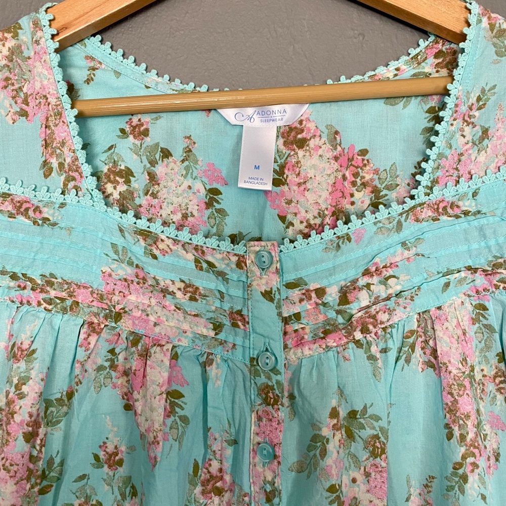Vintage Style Floral Cottagecore Nightgown Women Size M - Picture 4 of 6